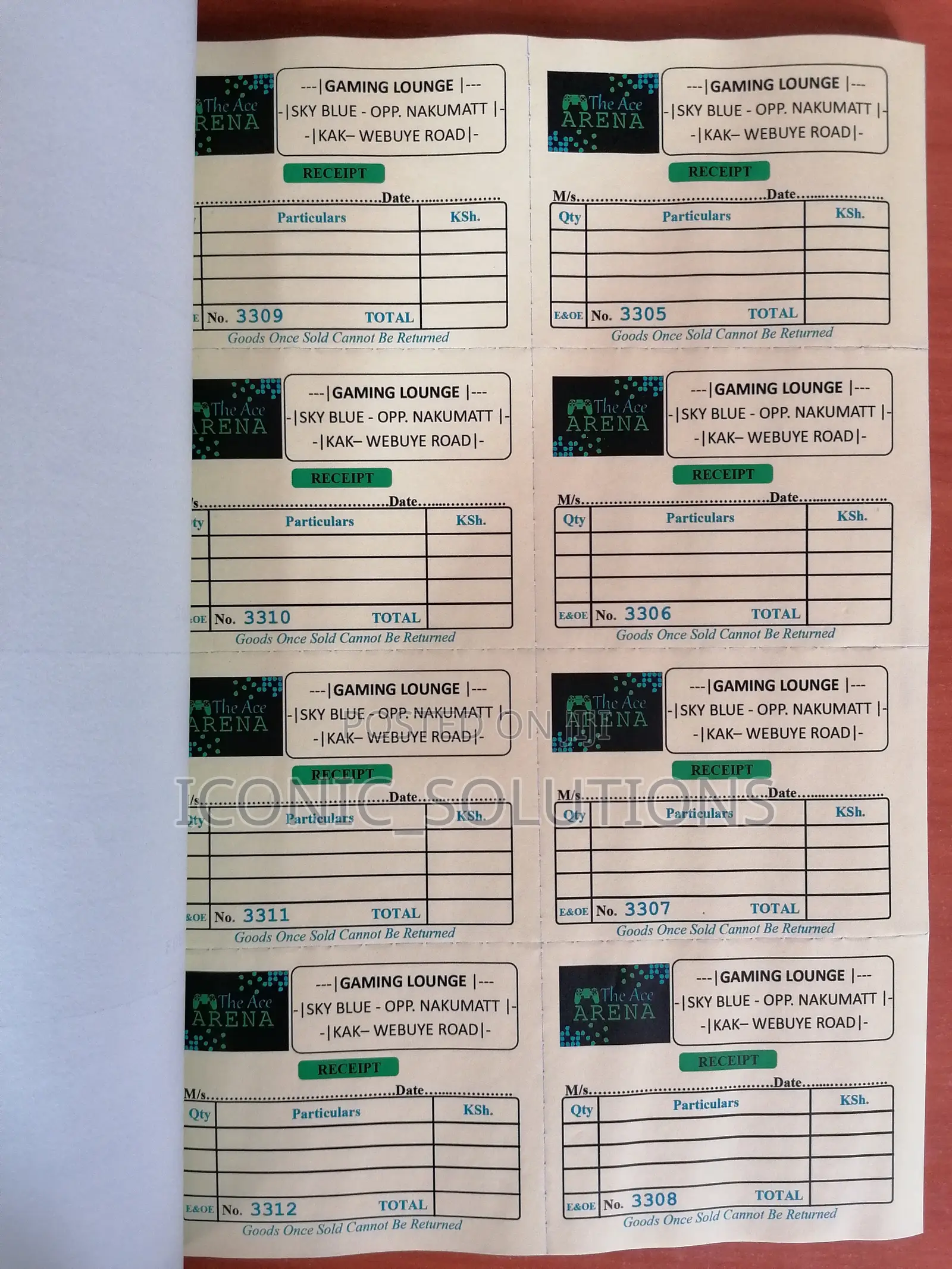 8 - UP Receipt Book