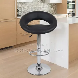 Bar Stool Brown Leather High Kitchen Counter Chair