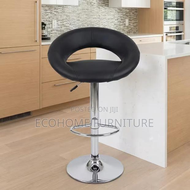 Bar Stool Brown Leather High Kitchen Counter Chair
