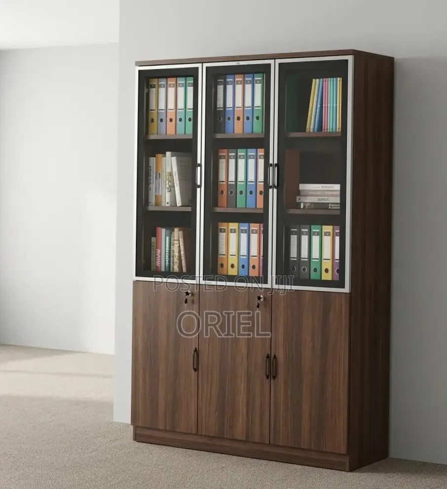Office Cabinet : 3-Door Wooden Office Utility Cabinet