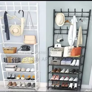2-in-1 Shoe Organizer Clothes Hanger –