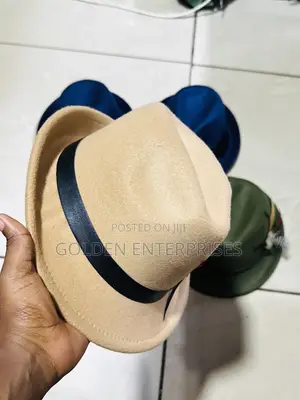 Beige Small Brim Fedora Hat