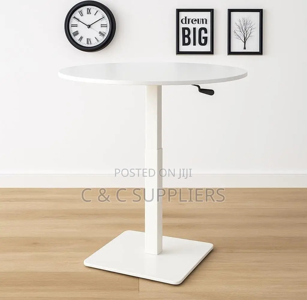 Modern Round Adjustable Dining Table.
