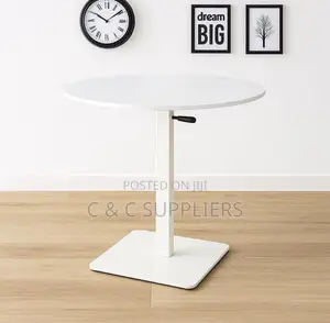 Modern Round Adjustable Dining Table.