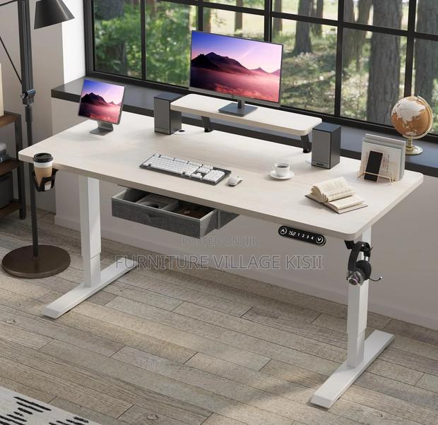 Office Furniture: Adjustable Generic Office Desk - thumbnail 6