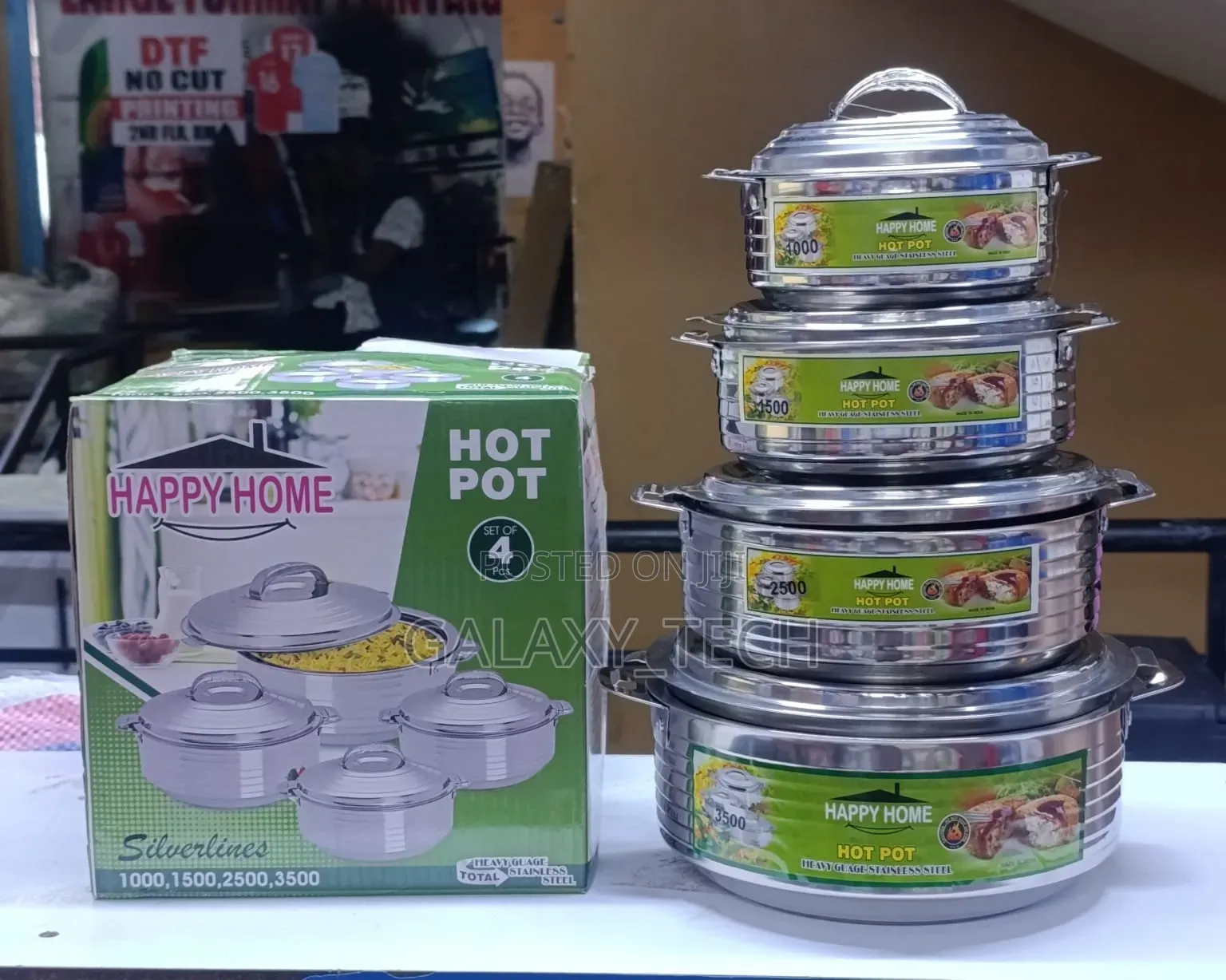 4pcs Happy Home Stainless Steel Hotpots