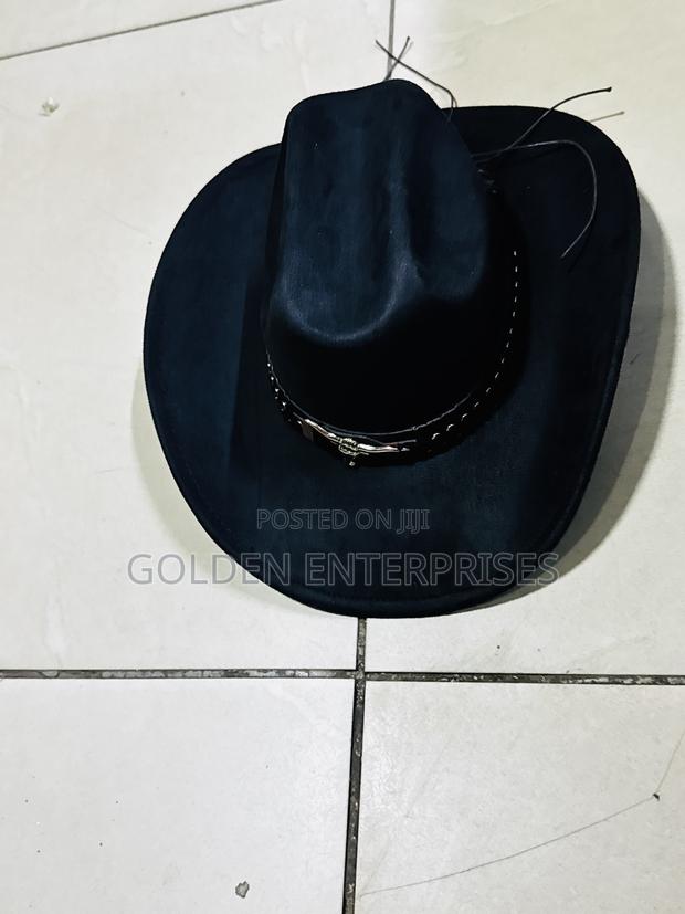 Black Bull Head Cowboy Hat - thumbnail 2