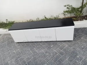 5 Ft Black and White TV Stand