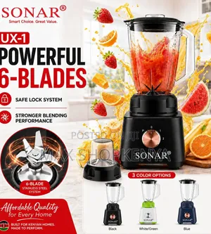 Sonar 300W 2-in-1 Blender With 1.8L Capacity