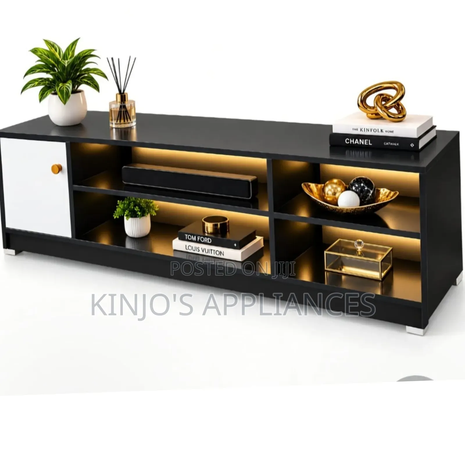 Imported Executive TV Stand With Shelves and Cabinet