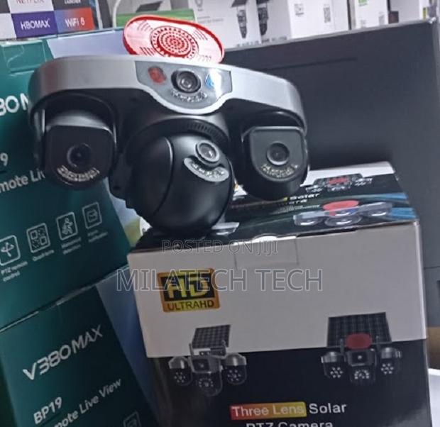 4G Triple Lens PTZ Security Camera With Alarm Siren Night Vision - main view