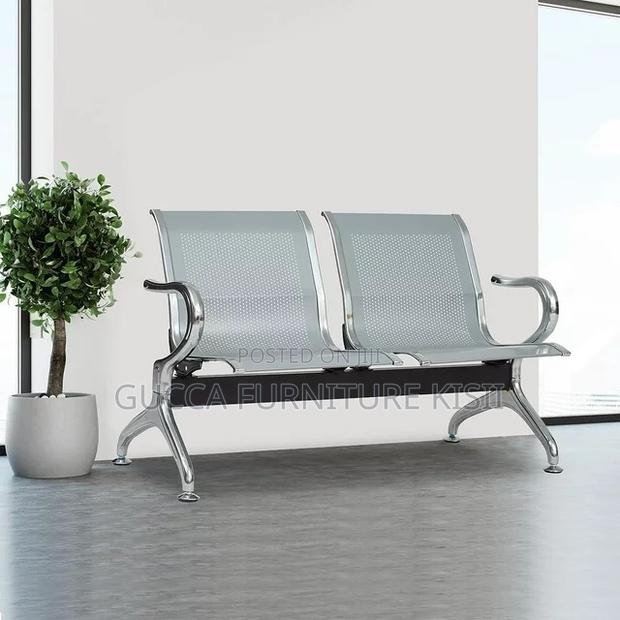 Reception Bench; 2-Link Stainless Steel Reception Bench - thumbnail 8