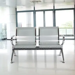 Reception Bench; 2-Link Stainless Steel Reception Bench
