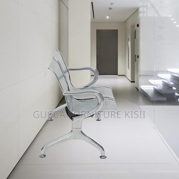 Reception Bench; 2-Link Stainless Steel Reception Bench - thumbnail 10