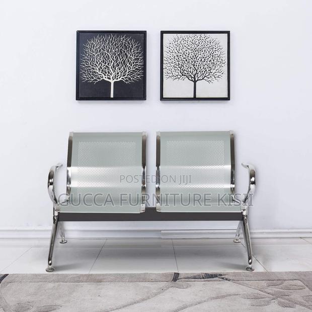 Reception Bench; 2-Link Stainless Steel Reception Bench - thumbnail 9