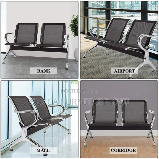 Reception Bench; 2-Link Stainless Steel Reception Bench - thumbnail 12