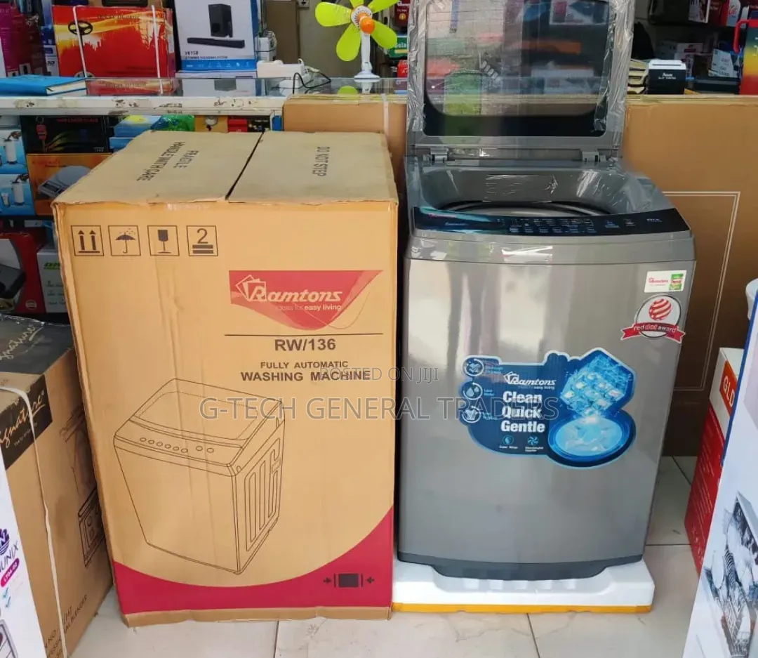 Ramtons RW/136 - Fully Automatic 12Kg Washer - Silver(1YR WRTY)
