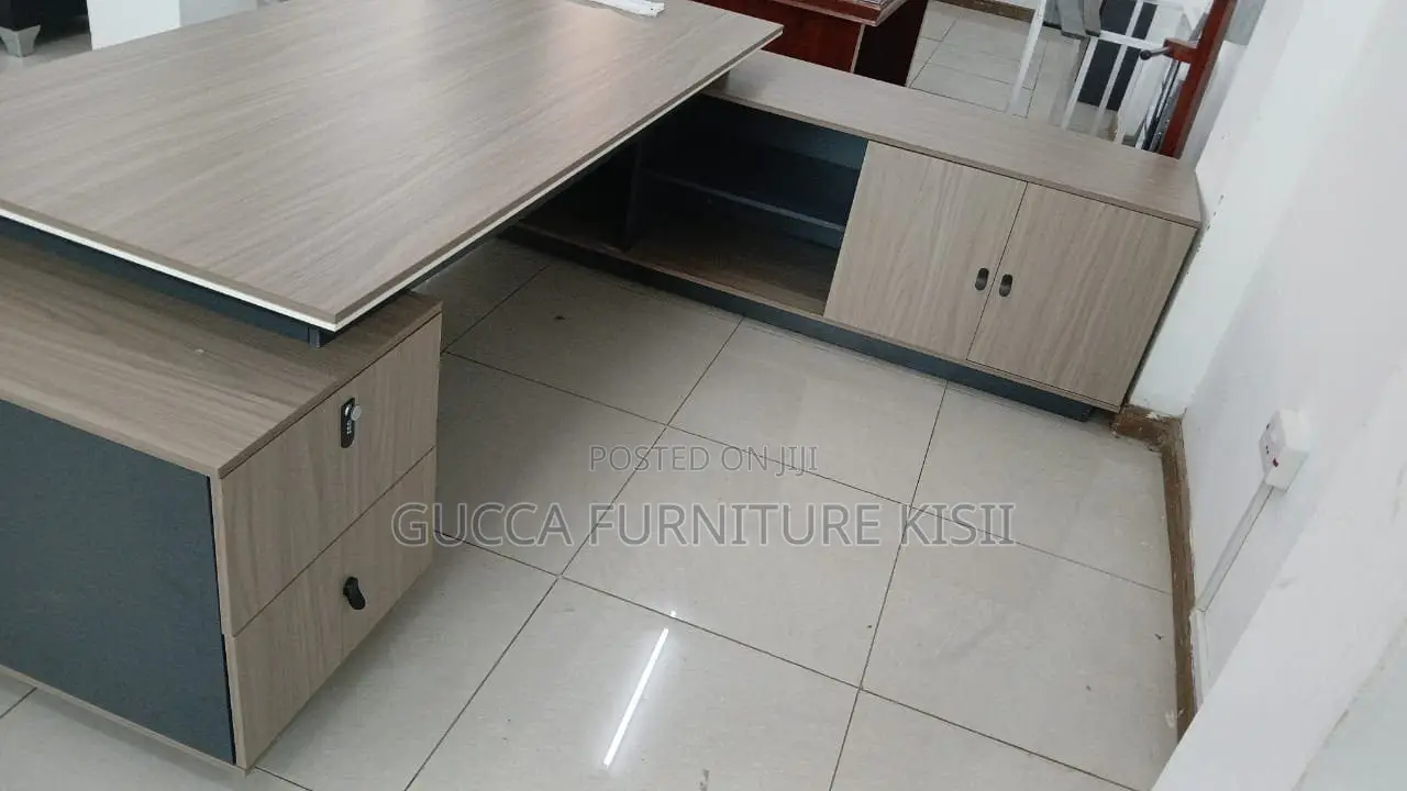 Office Desk; 2.4M Executive L-Shaped Office Desk