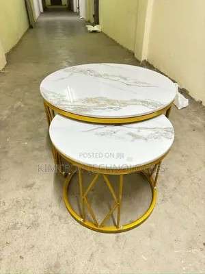 Modern Luxury 2in1 Pure Marble Nesting Tables.