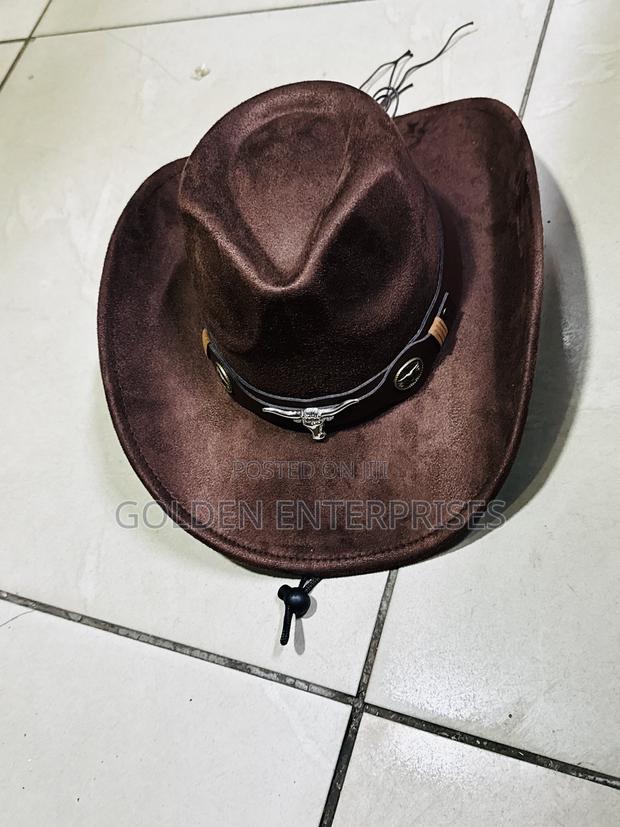 Dark Brown Cowboy Bull Head Hat - thumbnail 2