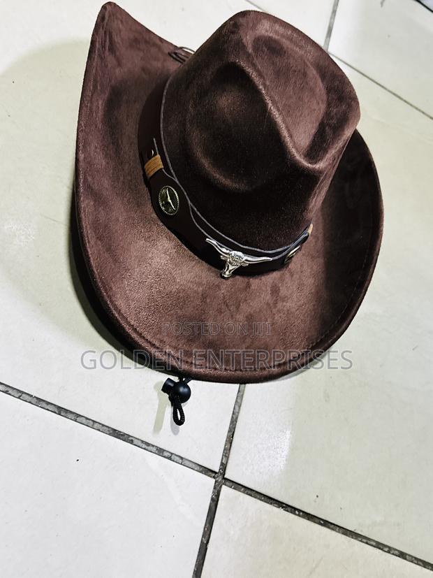 Dark Brown Cowboy Bull Head Hat - main view