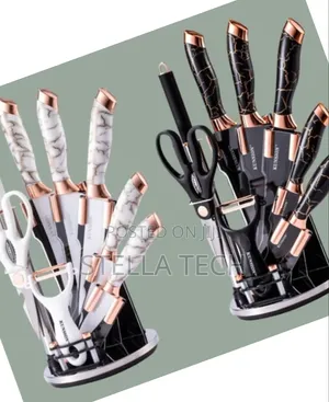 Marble Kitchen Knife Set Stainless Steel Knives