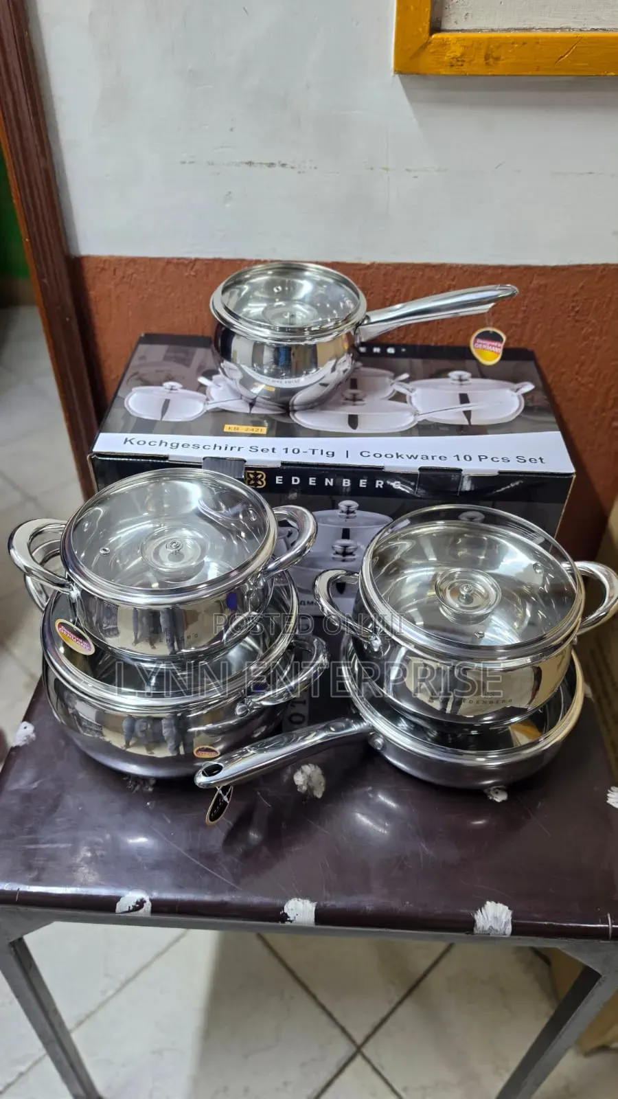 10 Pieces Edenburg EB-2421 Stainless Steel Cookware Set