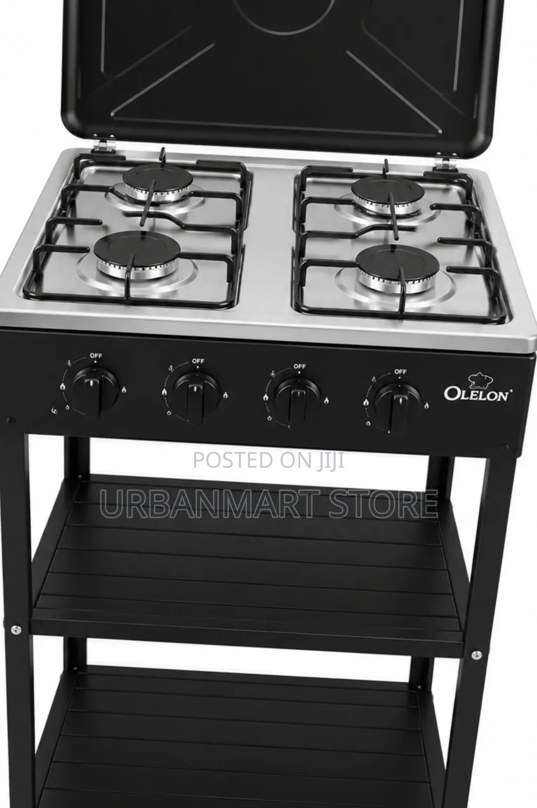 Olelon Full Gas Cooker With Storage Shelves