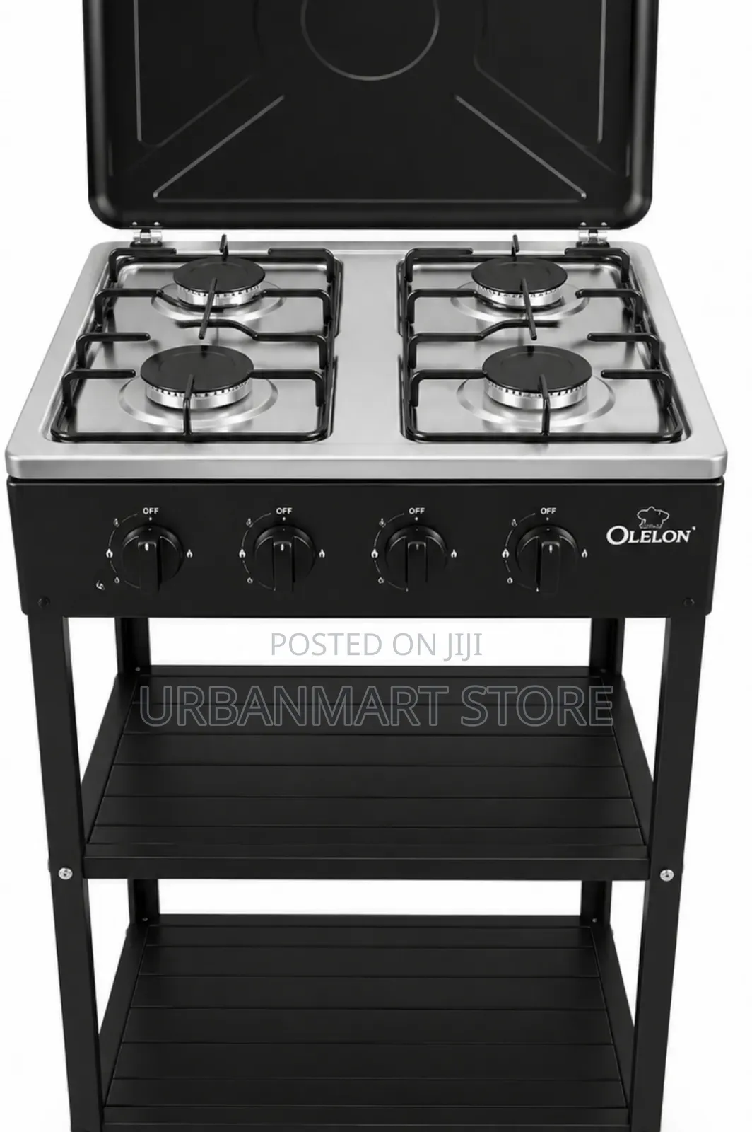 Olelon Full Gas Cooker With Storage Shelves