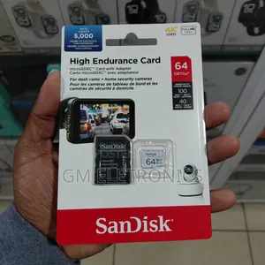 SanDisk High Endurance 64GB microSDXC + Adapter.