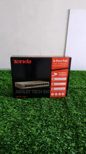 Pro Edition Tenda 8-Port PoE Switch – IP Camera Network Switch