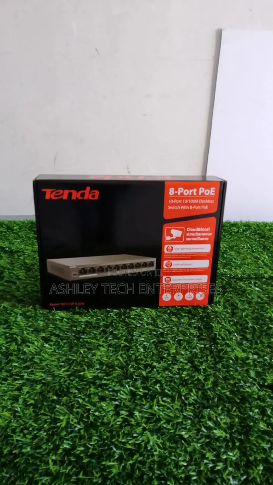 Pro Edition Tenda 8-Port PoE Switch – IP Camera Network Switch