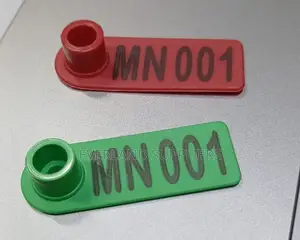 Green and Red Customized Slim Tags for Sheeps