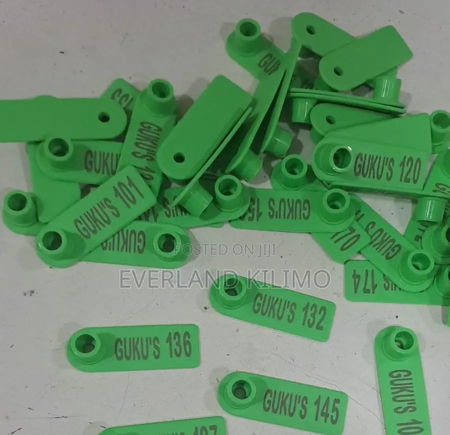 Green Slim Tags for Goats - Customized