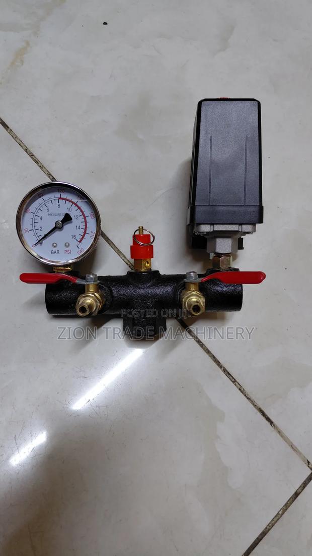 100l -200l Compressor Regulator Gauge Switch Complete - thumbnail 2