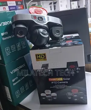 4G 3 Lens Security Camera With Siren Motion Detection