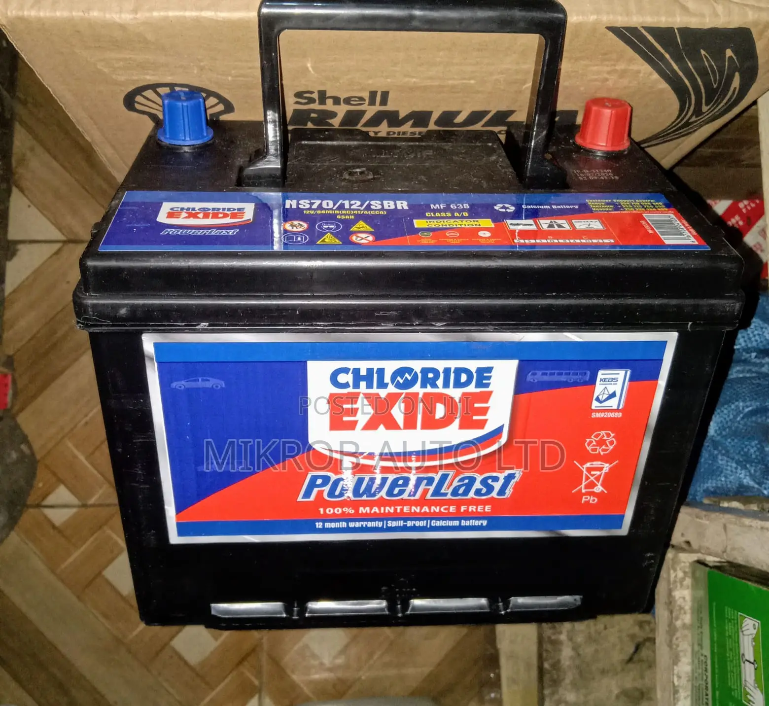 Chloride Exide Battery Ns70 Powerlast