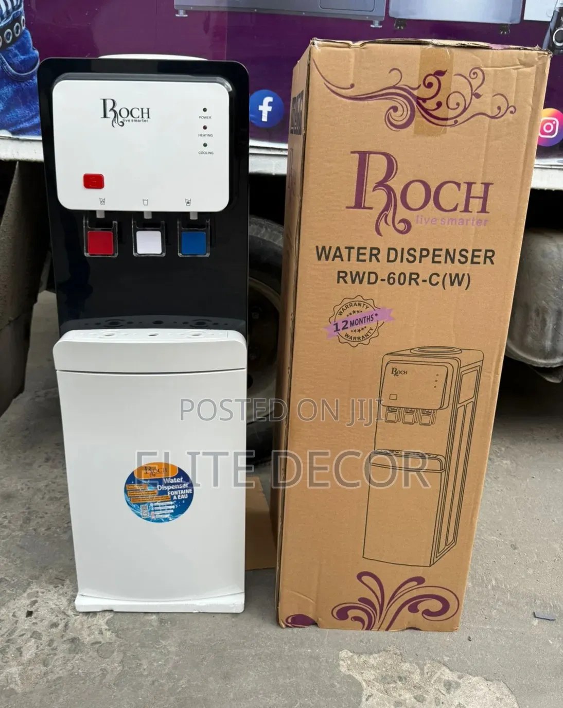 Roch RWD-60R-C(W) 3-Tap Water Dispenser – Hot, Normal Cold |
