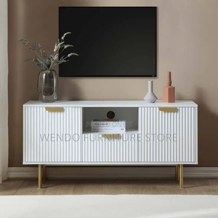 Space-Saving Wooden TV Cabinet