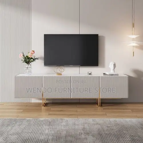 Space-Saving Wooden TV Cabinet