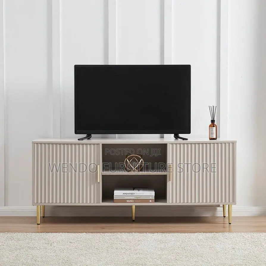 Space-Saving Wooden TV Cabinet