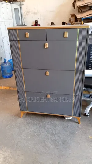 Imported Modern Gray Flip Shoe Rack Cabinet
