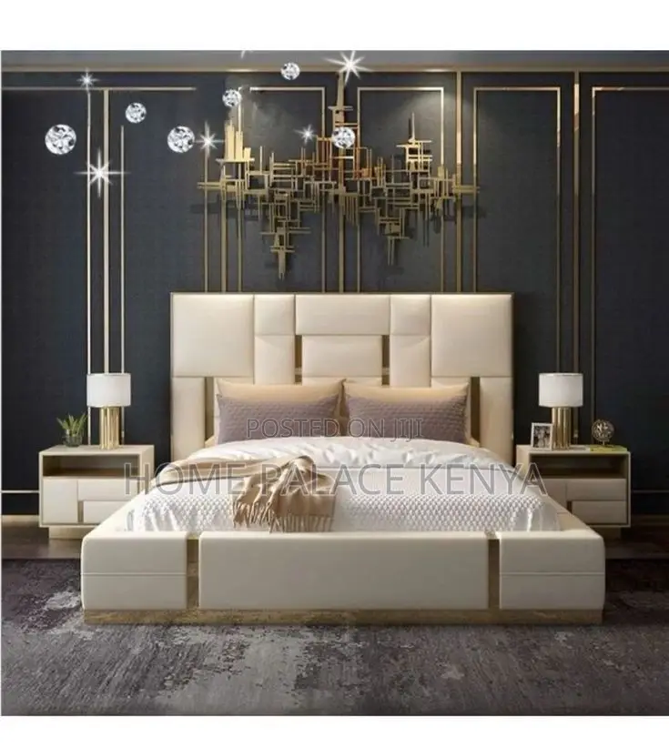 Bed; Modern Luxury King Size Bedroom Bed for Spacious Master Suites