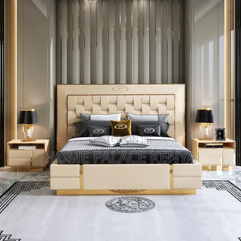 Bed; Modern Luxury King Size Bedroom Bed for Spacious Master Suites