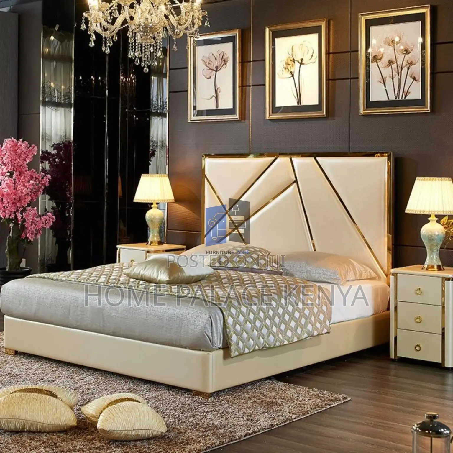 Bed; Modern Luxury King Size Bedroom Bed for Spacious Master Suites