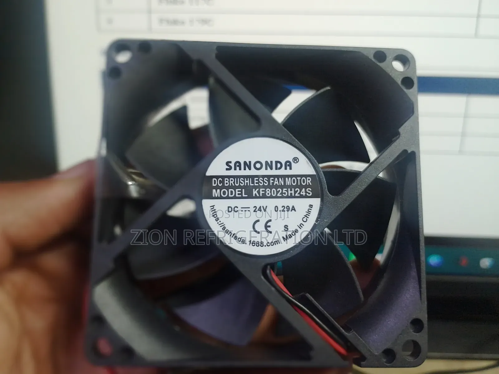 DC 24V Brushless Cooling Fan ( 80mm by 80mm by 29mm )