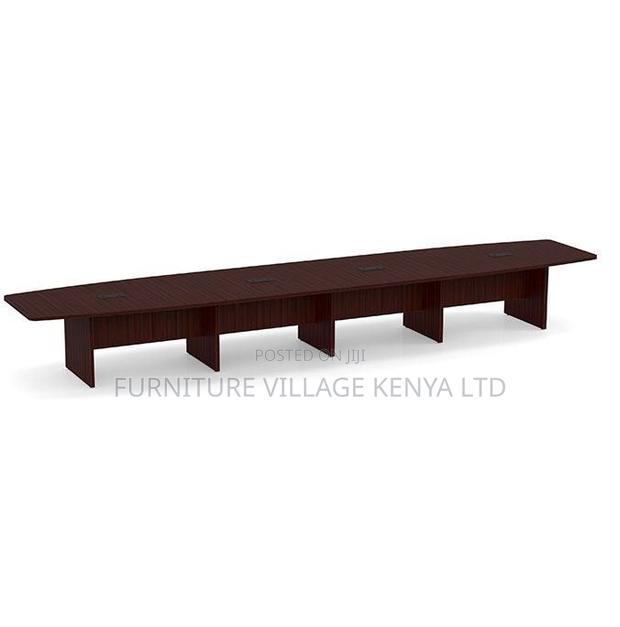 Boardroom Table; 3 M Brown Office Board Meeting Table - thumbnail 5