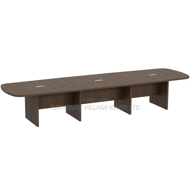 Boardroom Table; 3 M Brown Office Board Meeting Table - thumbnail 6