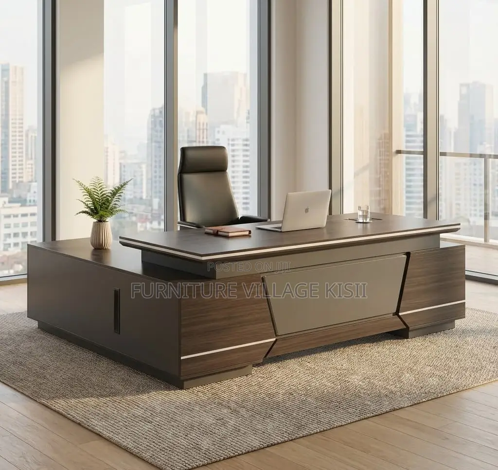 Office Desk: Excutive L-Shaped Desk 240Cm