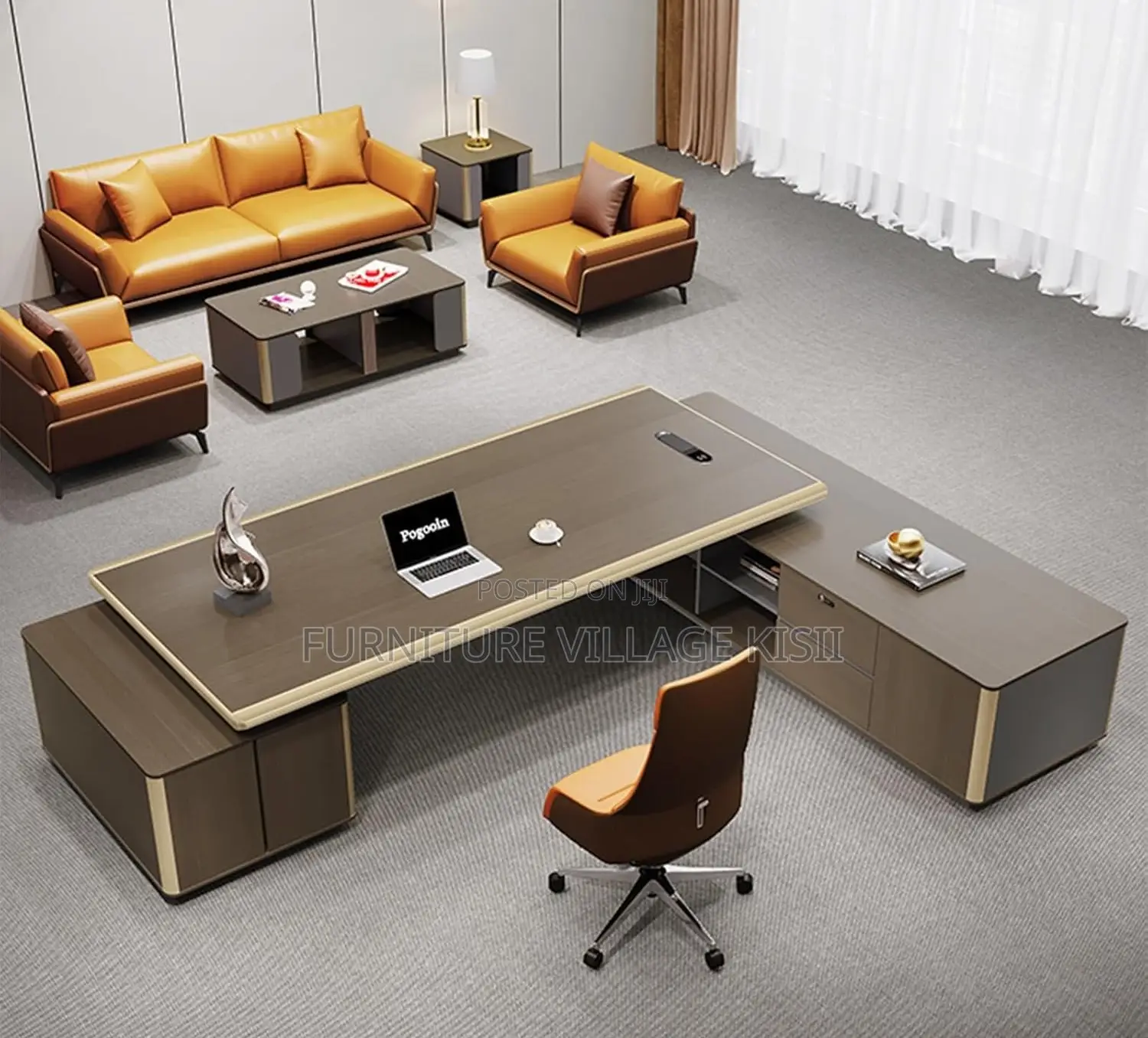 Office Desk: Excutive L-Shaped Desk 240Cm